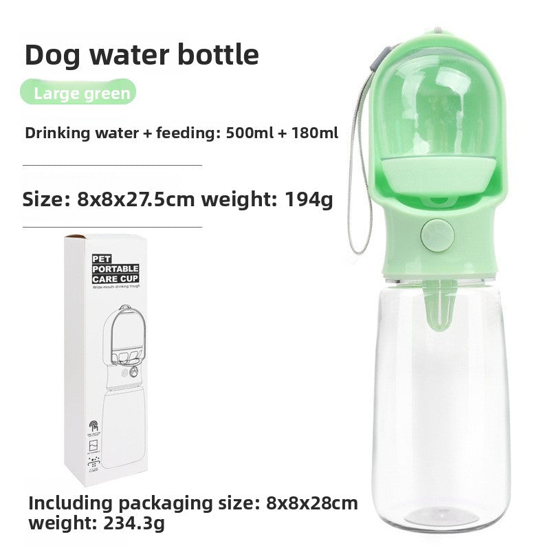NURTAPAW HydrateGo 2-in-1 Travel Bottle | Portable Dog & Cat Water & Food Bottle
