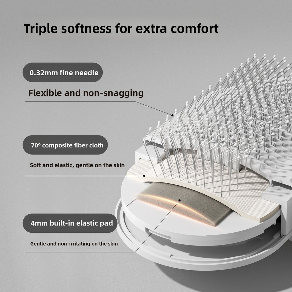 NURTAPAW ProShed Self-Cleaning Grooming Brush | Premium Dog & Cat Deshedding Brush