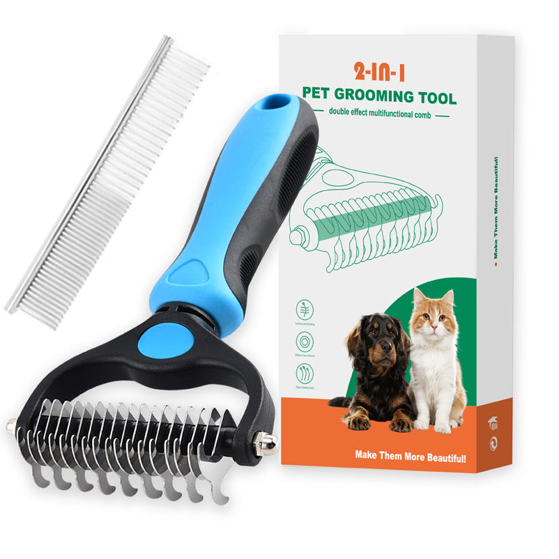 NURTAPAW KnotFree Dual Grooming Comb | Pet Detangling & Deshedding Comb