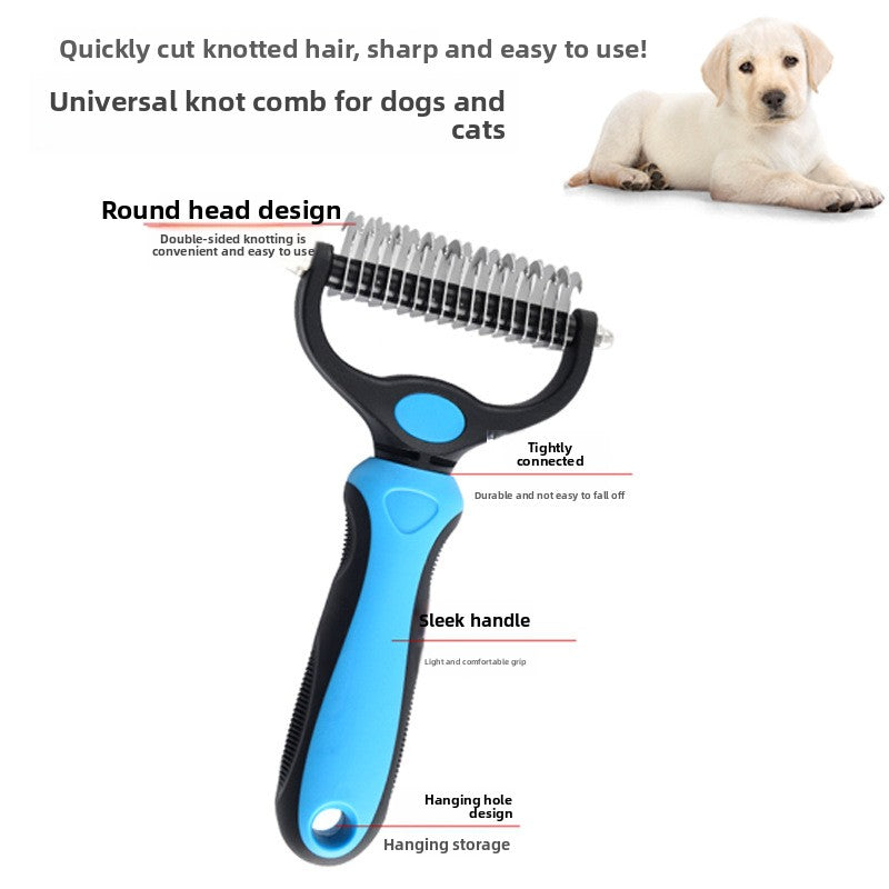 NURTAPAW KnotFree Dual Grooming Comb | Pet Detangling & Deshedding Comb
