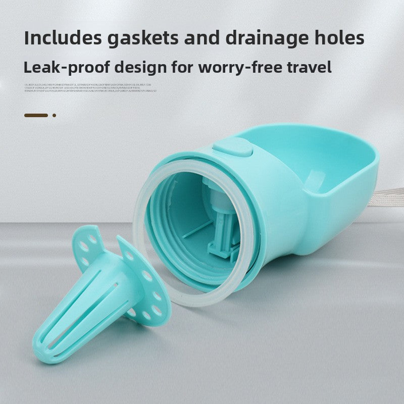 NURTAPAW HydrateGo 2-in-1 Travel Bottle | Portable Dog & Cat Water & Food Bottle
