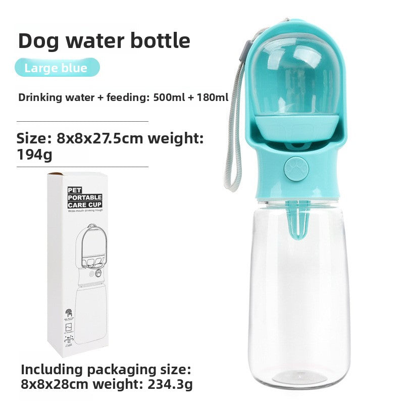 NURTAPAW HydrateGo 2-in-1 Travel Bottle | Portable Dog & Cat Water & Food Bottle
