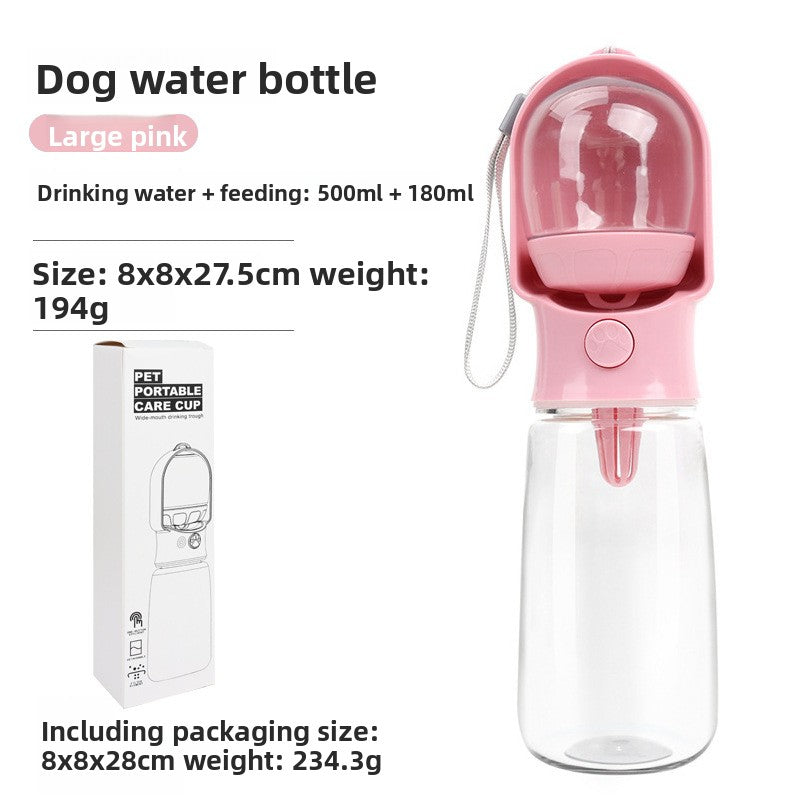NURTAPAW HydrateGo 2-in-1 Travel Bottle | Portable Dog & Cat Water & Food Bottle