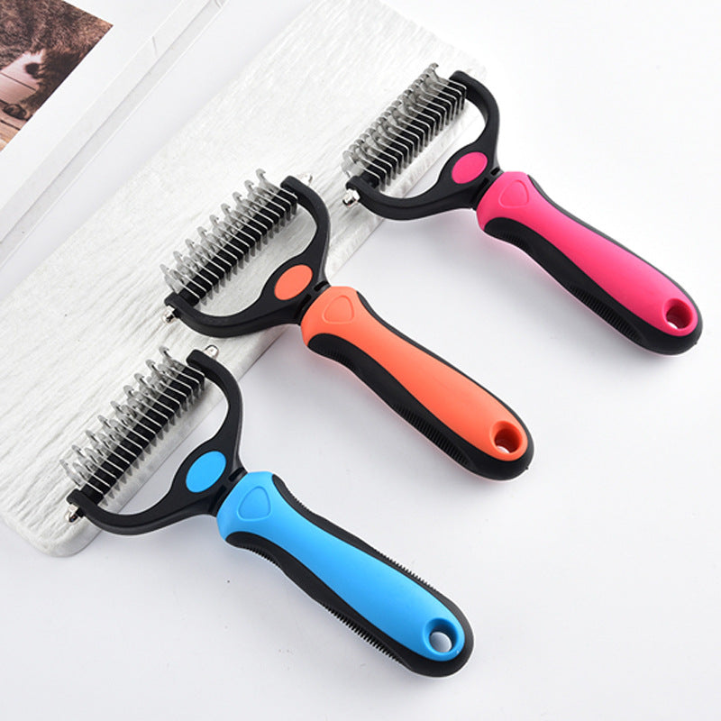 NURTAPAW KnotFree Dual Grooming Comb | Pet Detangling & Deshedding Comb